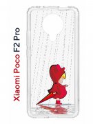 Чехол-накладка Xiaomi Poco F2 Pro (593962) Kruche PRINT Девочка с зонтом