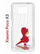 Чехол-накладка Xiaomi Poco X3 Kruche Print Девочка с зонтом