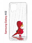 Чехол-накладка Samsung Galaxy A12 (608589) Kruche PRINT Девочка с зонтом