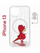 Чехол-накладка Apple iPhone 13 (610627) Kruche PRINT Девочка с зонтом