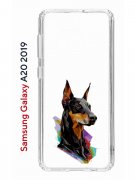 Чехол-накладка Samsung Galaxy A20 2019/A30 2019 Kruche Print Доберман
