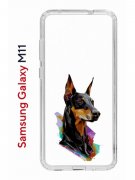 Чехол-накладка Samsung Galaxy M11/A11 Kruche Print Доберман