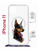 Чехол-накладка Apple iPhone 11 (598920) Kruche PRINT Доберман