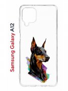 Чехол-накладка Samsung Galaxy A12 (608589) Kruche PRINT Доберман