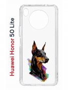 Чехол-накладка Huawei Honor 50 Lite/Nova 8i Kruche Print Доберман