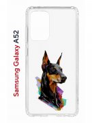Чехол-накладка Samsung Galaxy A52 (598894) Kruche PRINT Доберман