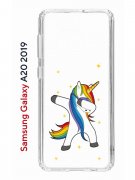 Чехол-накладка Samsung Galaxy A20 2019 (580663) Kruche PRINT Единорожка