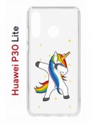 Чехол-накладка Huawei P30 Lite/Honor 20S/Honor 20 Lite/Nova 4e Kruche Print Единорожка