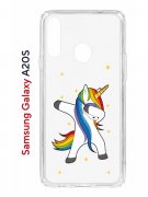 Чехол-накладка Samsung Galaxy A20S (588937) Kruche PRINT Единорожка