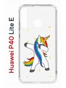 Чехол-накладка Huawei P40 Lite E/Honor 9C Kruche Print Единорожка