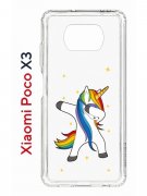 Чехол-накладка Xiaomi Poco X3/Poco X3 Pro Kruche Print Единорожка