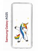 Чехол-накладка Samsung Galaxy A02s Kruche Print Единорожка