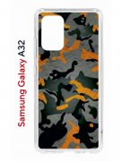 Чехол-накладка Samsung Galaxy A32 (598888) Kruche PRINT Камуфляж