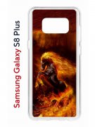 Чехол-накладка Samsung Galaxy S8 Plus Kruche Print Конь огонь