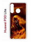 Чехол-накладка Huawei P30 Lite/Honor 20S/Honor 20 Lite/Nova 4e Kruche Print Конь огонь