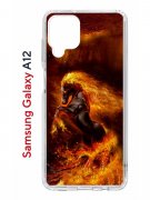 Чехол-накладка Samsung Galaxy A12/M12 Kruche Print Конь огонь