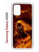 Чехол-накладка Samsung Galaxy A02s Kruche Print Конь огонь