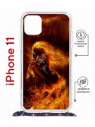 Чехол-накладка Apple iPhone 11 (598920) Kruche PRINT Конь огонь