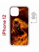 Чехол-накладка Apple iPhone 12  (598886) Kruche PRINT Конь огонь
