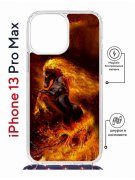 Чехол-накладка Apple iPhone 13 Pro Max (610628) Kruche PRINT Конь огонь