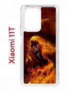 Чехол-накладка Xiaomi 11T/11T Pro Kruche Print Конь огонь