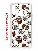 Чехол-накладка Samsung Galaxy A20S (588937) Kruche PRINT Кокосы