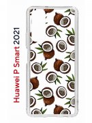Чехол-накладка Huawei P Smart 2021 Kruche Print Кокосы