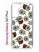 Чехол-накладка Samsung Galaxy S21 Plus (594681) Kruche PRINT Кокосы