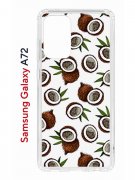 Чехол-накладка Samsung Galaxy A72 (598893) Kruche PRINT Кокосы