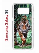 Чехол-накладка Samsung Galaxy S8 Kruche Print Крадущийся тигр