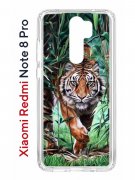 Чехол-накладка Xiaomi Redmi Note 8 Pro Kruche Print Крадущийся тигр