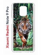 Чехол-накладка Xiaomi Redmi Note 9 Pro/Note 9S/Note 9 Pro Max Kruche Print Крадущийся тигр