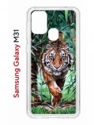 Чехол-накладка Samsung Galaxy M31 Kruche Print Крадущийся тигр
