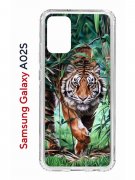 Чехол-накладка Samsung Galaxy A02s Kruche Print Крадущийся тигр
