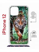 Чехол-накладка Apple iPhone 12  (598927) Kruche PRINT Крадущийся тигр