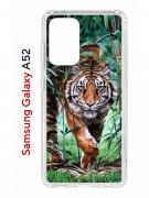 Чехол-накладка Samsung Galaxy A52 Kruche Print Крадущийся тигр
