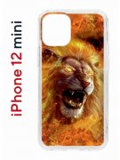 Чехол-накладка iPhone 12 mini Kruche Print Лев