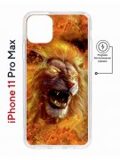 Чехол-накладка iPhone 11 Pro Max Kruche Magnet Print Лев