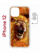 Чехол-накладка Apple iPhone 12  (598886) Kruche PRINT Лев