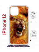 Чехол-накладка Apple iPhone 12  (598927) Kruche PRINT Лев