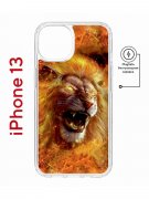 Чехол-накладка Apple iPhone 13 (610627) Kruche PRINT Лев