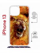 Чехол-накладка Apple iPhone 13 (610629) Kruche PRINT Лев