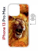 Чехол-накладка Apple iPhone 13 Pro Max (610637) Kruche PRINT Лев