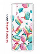 Чехол-накладка Samsung Galaxy A20S (588937) Kruche PRINT Макарон
