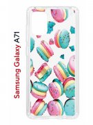 Чехол-накладка Samsung Galaxy A71 Kruche Print Макарон