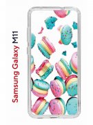 Чехол-накладка Samsung Galaxy M11/A11 Kruche Print Макарон