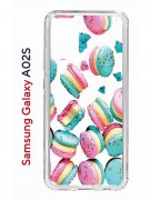 Чехол-накладка Samsung Galaxy A02s (594636) Kruche PRINT Макарон
