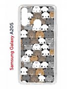 Чехол-накладка Samsung Galaxy A20S (588937) Kruche PRINT Медвежата