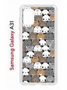 Чехол-накладка Samsung Galaxy A31 Kruche Print Медвежата