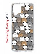 Чехол-накладка Samsung Galaxy A12 (594609) Kruche PRINT Медвежата